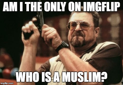 Am I The Only One Around Here Meme | AM I THE ONLY ON IMGFLIP; WHO IS A MUSLIM? | image tagged in memes,am i the only one around here,muslim,muslims | made w/ Imgflip meme maker