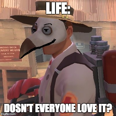 Medic_Doctor | LIFE: DOSN'T EVERYONE LOVE IT? | image tagged in medic_doctor | made w/ Imgflip meme maker