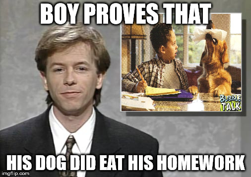 David Spade: Hollywood Minute | BOY PROVES THAT; HIS DOG DID EAT HIS HOMEWORK | image tagged in david spade hollywood minute | made w/ Imgflip meme maker
