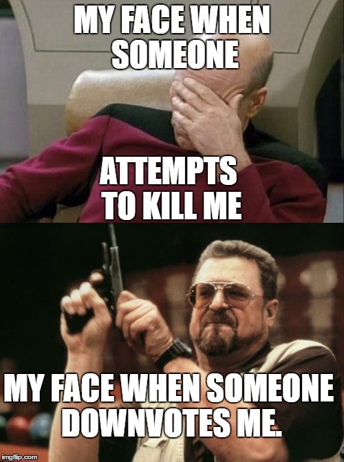 Internet or your life? What do you care about more? | MY FACE WHEN SOMEONE; ATTEMPTS TO KILL ME; MY FACE WHEN SOMEONE DOWNVOTES ME. | image tagged in internet | made w/ Imgflip meme maker