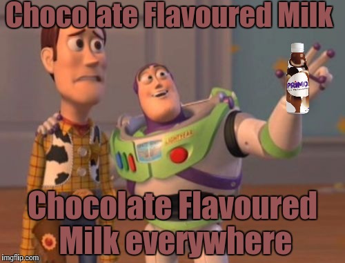 X, X Everywhere Meme | Chocolate Flavoured Milk Chocolate Flavoured Milk everywhere | image tagged in memes,x x everywhere | made w/ Imgflip meme maker