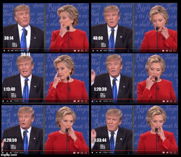 image tagged in hillary holt debate | made w/ Imgflip meme maker