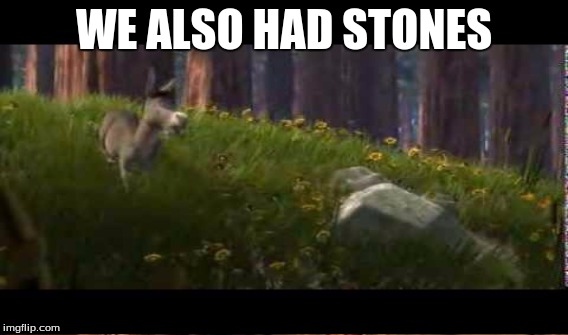 WE ALSO HAD STONES | made w/ Imgflip meme maker