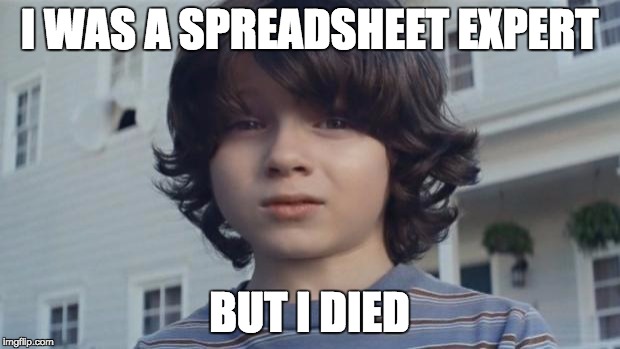 But I Died | I WAS A SPREADSHEET EXPERT; BUT I DIED | image tagged in but i died | made w/ Imgflip meme maker