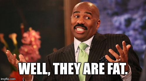 Steve Harvey Meme | WELL, THEY ARE FAT. | image tagged in memes,steve harvey | made w/ Imgflip meme maker