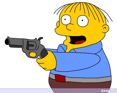 High Quality Ralphie Wiggum Gun  Blank Meme Template