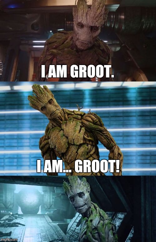 It's probably a repost, but who cares. :) | I AM GROOT. I AM... GROOT! | image tagged in bad pun groot,memes | made w/ Imgflip meme maker