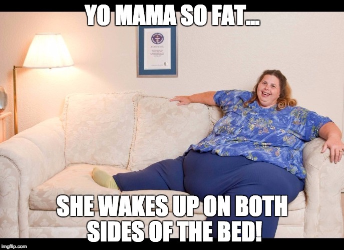 YO MAMA SO FAT | YO MAMA SO FAT... SHE WAKES UP ON BOTH SIDES OF THE BED! | image tagged in memes | made w/ Imgflip meme maker