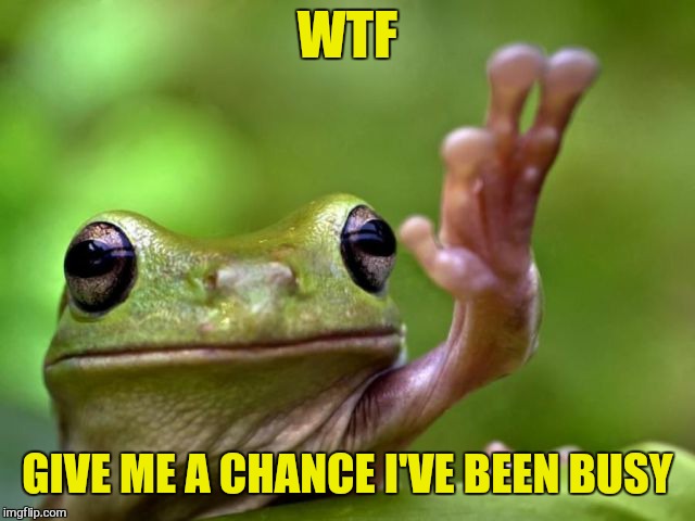 WTF GIVE ME A CHANCE I'VE BEEN BUSY | made w/ Imgflip meme maker