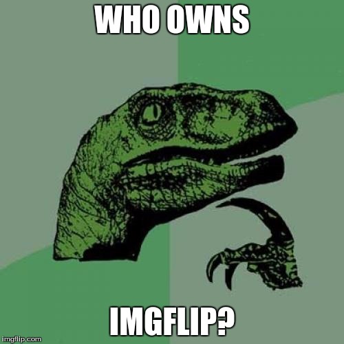 Philosoraptor | WHO OWNS; IMGFLIP? | image tagged in memes,philosoraptor | made w/ Imgflip meme maker