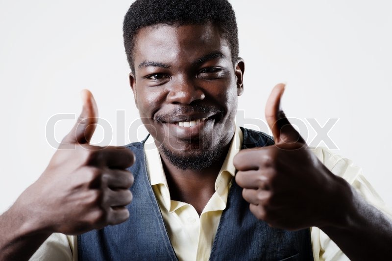 High Quality https://www.colourbox.de/preview/6839773-handsome-black-man-with Blank Meme Template