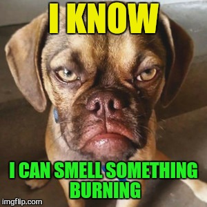 I KNOW I CAN SMELL SOMETHING BURNING | made w/ Imgflip meme maker