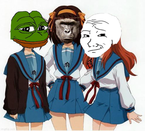 The Melancholy of Harambe the Gorilla | image tagged in anime,harambe,memes | made w/ Imgflip meme maker