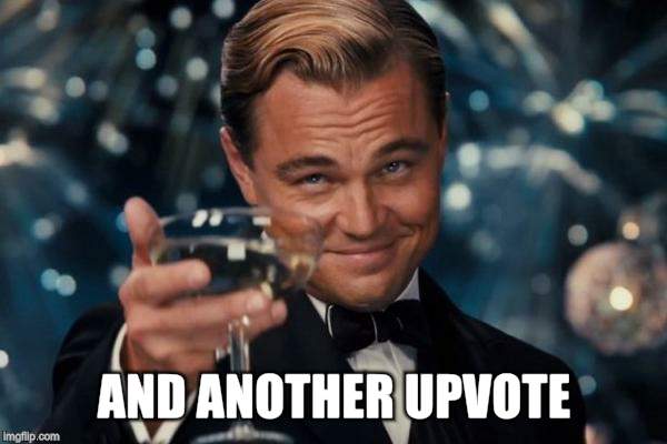 Leonardo Dicaprio Cheers Meme | AND ANOTHER UPVOTE | image tagged in memes,leonardo dicaprio cheers | made w/ Imgflip meme maker