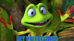HEY UPFROGGERS! | image tagged in frog | made w/ Imgflip meme maker