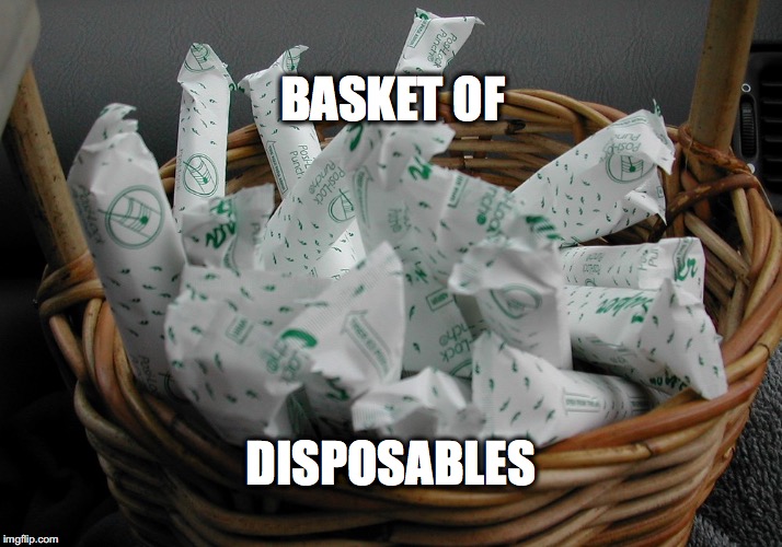Basket of disposables | BASKET OF; DISPOSABLES | image tagged in basket of deplorables,basket of disposables,trump 2016,trumptrain,trumptrainwreck,donald trump | made w/ Imgflip meme maker