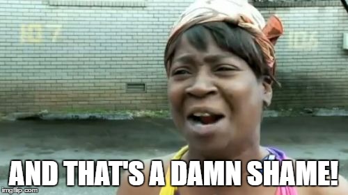 Ain't Nobody Got Time For That Meme | AND THAT'S A DAMN SHAME! | image tagged in memes,aint nobody got time for that | made w/ Imgflip meme maker