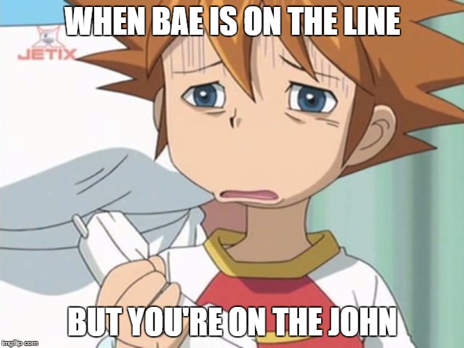 Bae Always Calls at the Wrong Time | WHEN BAE IS ON THE LINE; BUT YOU'RE ON THE JOHN | image tagged in chris is displeased - sonic x,bae,bae calling,phone call,cell phone,toilet | made w/ Imgflip meme maker