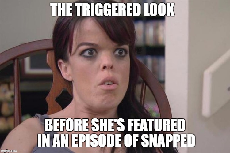 THE TRIGGERED LOOK BEFORE SHE'S FEATURED IN AN EPISODE OF SNAPPED | made w/ Imgflip meme maker