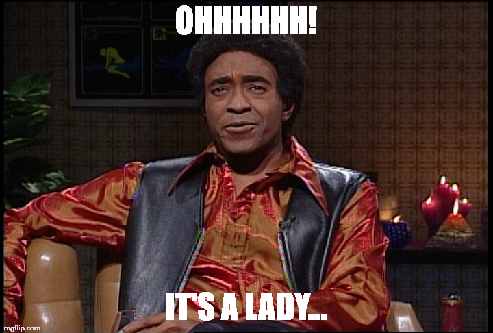 OHHHHHH! IT'S A LADY... | image tagged in the ladies man | made w/ Imgflip meme maker