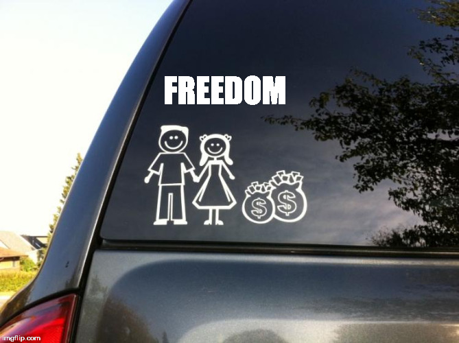 Freedom | FREEDOM | image tagged in family,kids,funny | made w/ Imgflip meme maker