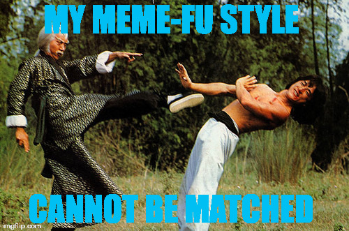 MY MEME-FU STYLE; CANNOT BE MATCHED | image tagged in meme fu style | made w/ Imgflip meme maker