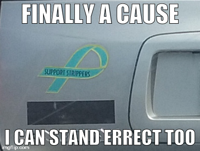 If you don't support them, who will? | FINALLY A CAUSE; I CAN STAND ERRECT TOO | image tagged in stripper,charity,causes,memes | made w/ Imgflip meme maker