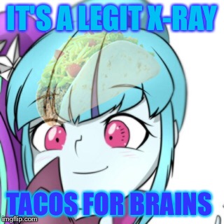Well that explains it all | IT'S A LEGIT X-RAY; TACOS FOR BRAINS | image tagged in sonata dusk it's taco tuesday,sonata dusk,tacos,taco tuesday | made w/ Imgflip meme maker