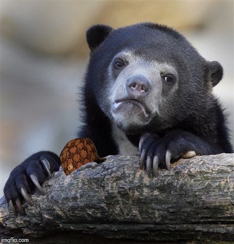 Confession Bear | image tagged in memes,confession bear,scumbag | made w/ Imgflip meme maker