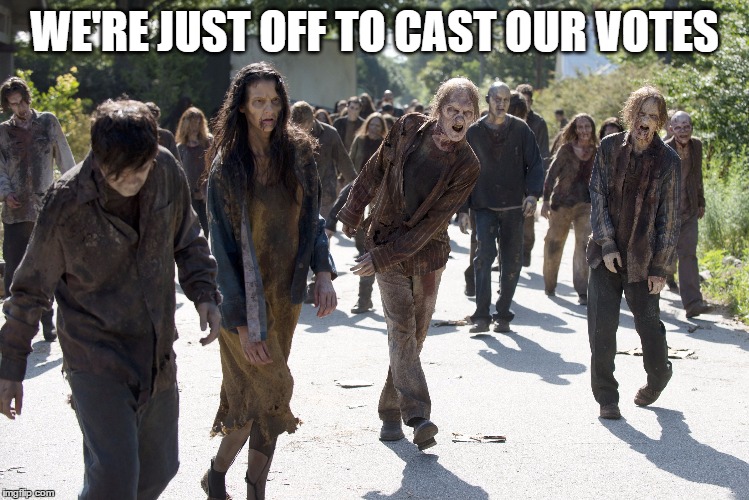 WE'RE JUST OFF TO CAST OUR VOTES | made w/ Imgflip meme maker