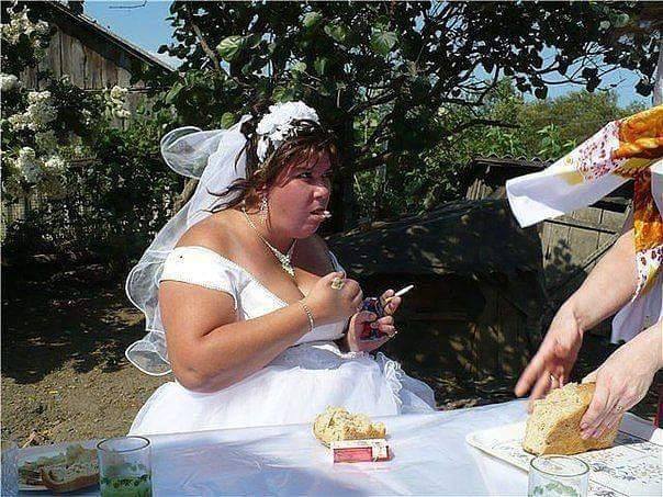 High Quality bride eat cake sigarette don't touch Blank Meme Template