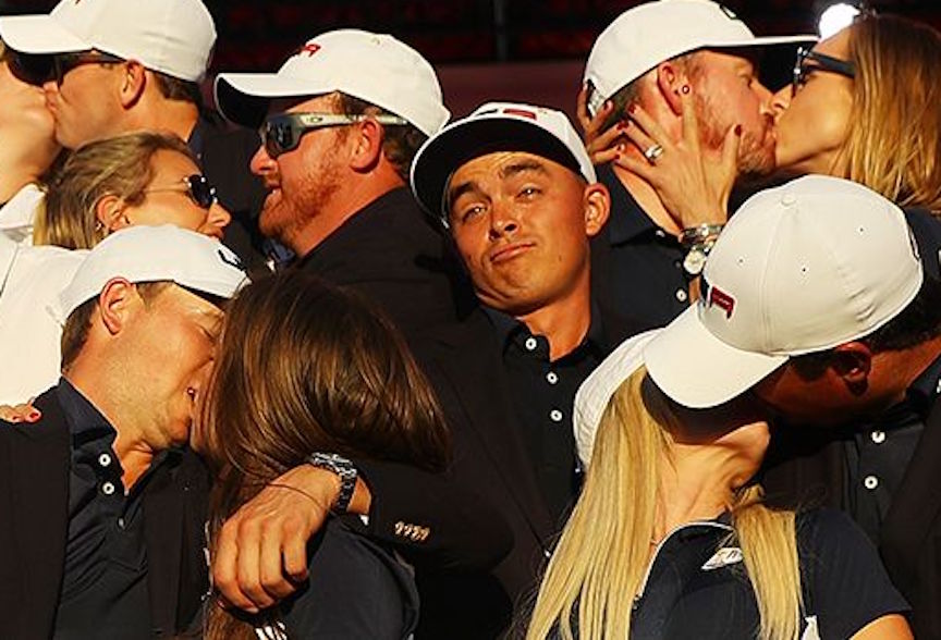 High Quality Rickie_Fowler_Golf_Ryder_Cup_Not_A_Single_F**K Blank Meme Template