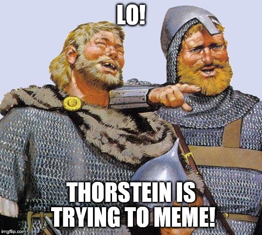 Viking sympathy  | LO! THORSTEIN IS TRYING TO MEME! | image tagged in viking sympathy | made w/ Imgflip meme maker