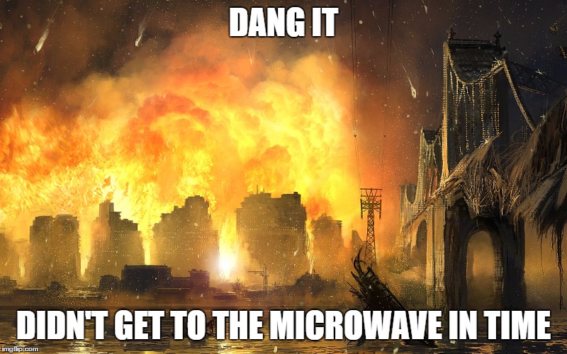 Dang it | DANG IT; DIDN'T GET TO THE MICROWAVE IN TIME | image tagged in dang it | made w/ Imgflip meme maker