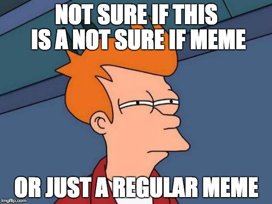 Not sure. | NOT SURE IF THIS IS A NOT SURE IF MEME; OR JUST A REGULAR MEME | image tagged in memes,not sure if | made w/ Imgflip meme maker