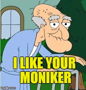 I LIKE YOUR MONIKER | image tagged in perve | made w/ Imgflip meme maker