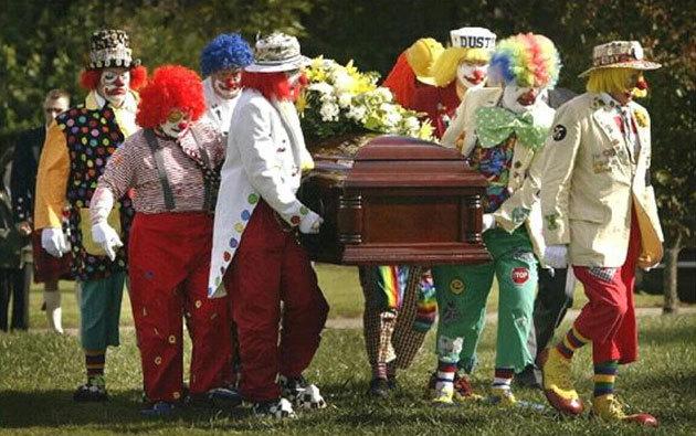 Clown funeral Blank Meme Template
