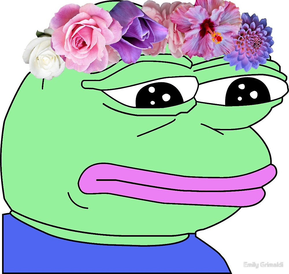 sad flower pepe Blank Meme Template