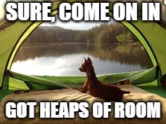 SURE, COME ON IN GOT HEAPS OF ROOM | made w/ Imgflip meme maker