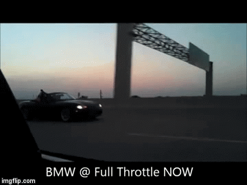 BMW Vs Miata | image tagged in gifs,omg,owned | made w/ Imgflip video-to-gif maker