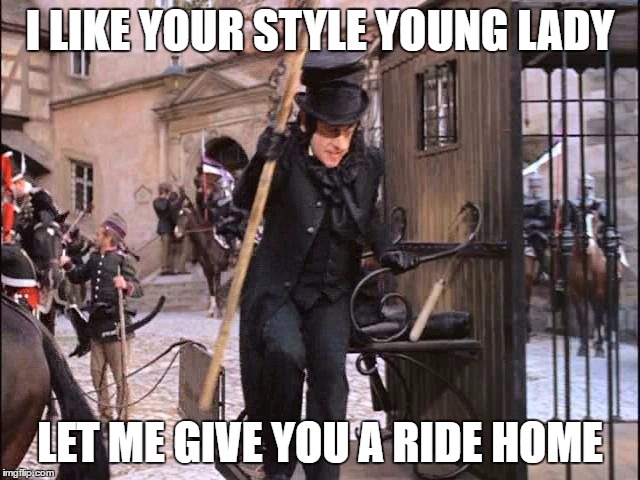 I LIKE YOUR STYLE YOUNG LADY LET ME GIVE YOU A RIDE HOME | made w/ Imgflip meme maker