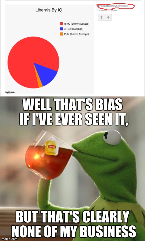 Prime Example of the Ass-U-Me Priciple | WELL THAT'S BIAS IF I'VE EVER SEEN IT, BUT THAT'S CLEARLY NONE OF MY BUSINESS | image tagged in memes,presidential race,republican bias,but thats none of my business,iq | made w/ Imgflip meme maker