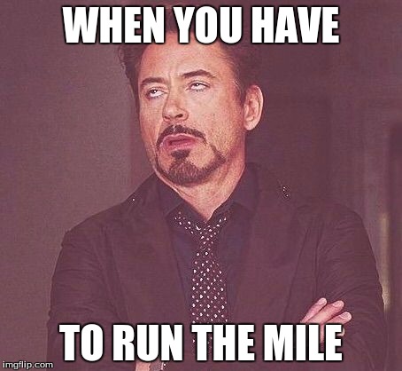 Tony Stark | WHEN YOU HAVE; TO RUN THE MILE | image tagged in tony stark | made w/ Imgflip meme maker