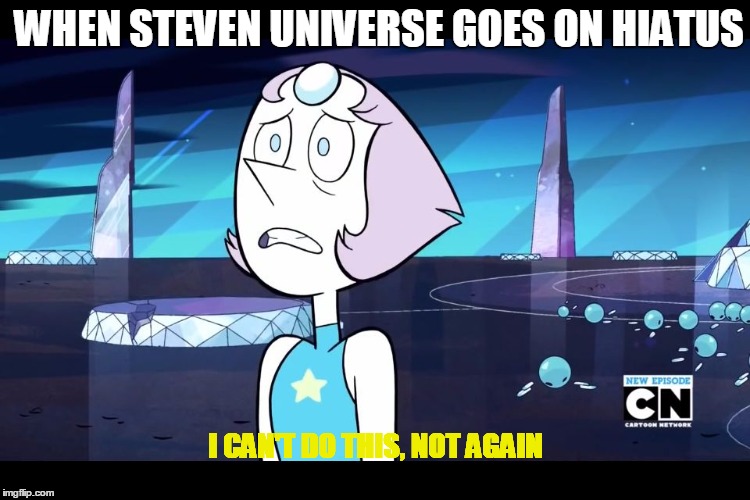 WHEN STEVEN UNIVERSE GOES ON HIATUS; I CAN'T DO THIS, NOT AGAIN | image tagged in not again | made w/ Imgflip meme maker