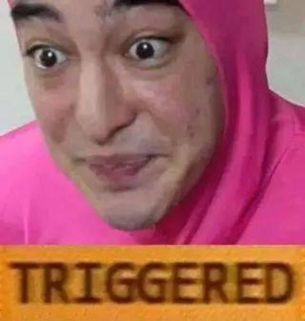 Pink triggered Meme Generator -