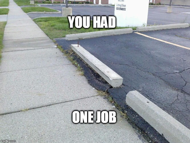YOU HAD; ONE JOB | image tagged in you had one job | made w/ Imgflip meme maker