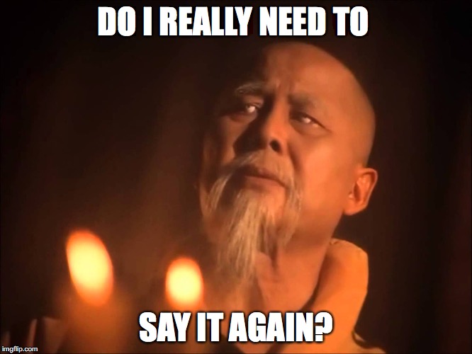 master po | DO I REALLY NEED TO; SAY IT AGAIN? | image tagged in master po | made w/ Imgflip meme maker