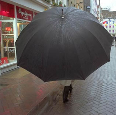 High Quality Umbrella in City Blank Meme Template