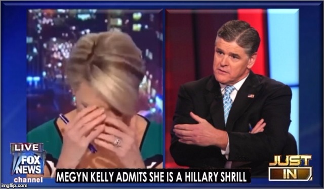 image tagged in megyn hannity hillary shrill | made w/ Imgflip meme maker