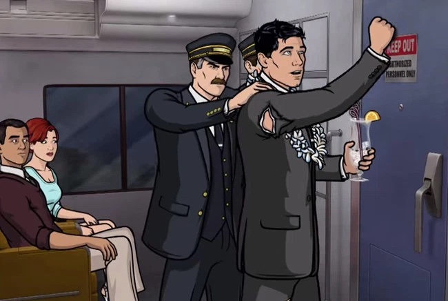 Archer Fly the train Blank Meme Template